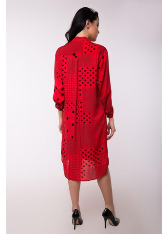 Червона повсякденний сукня-сорочка c2008s-6 сорочка Bon Voyage з геометричним візерунком