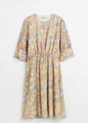 Комбінована повсякденний шифонове плаття на зав'язках H&M з квітковим принтом