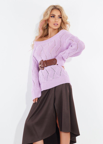 Фіолетовий светри гарний ажурний светр (110874)19908-821 Lemanta