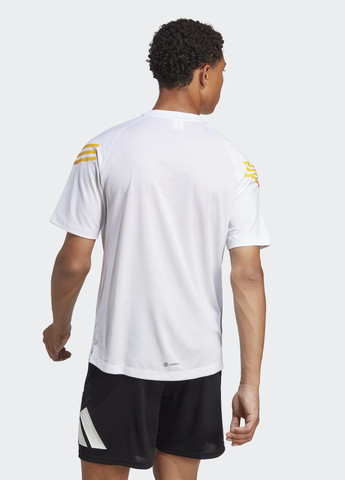 Біла футболка train icons 3-stripes training adidas