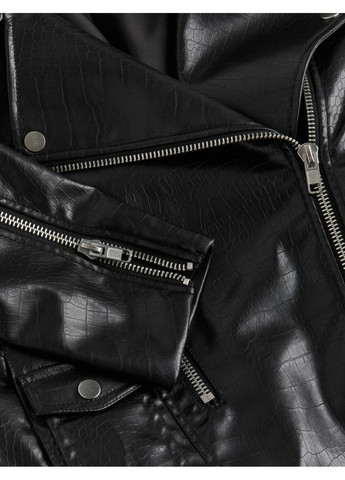 Чорна демісезонна жіноча куртка-косуха н&м (56188) xs чорна H&M