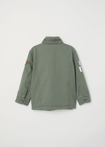 Оливковая (хаки) куртка легкая,хаки с принтом, H&M