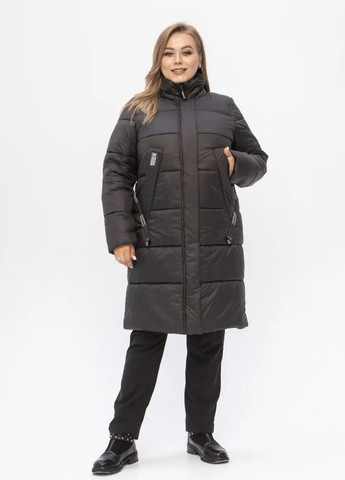 Черно-белая зимняя женская зимняя куртка большого размера SK