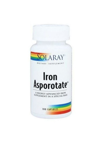 Iron Asporotate 18 mg 100 Caps SOR-04600 Solaray (264295721)