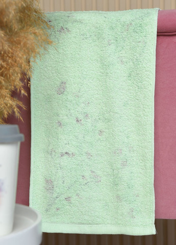Let's Shop полотенце кухонное махровое светло- зеленого цвета цветочный светло-зеленый производство - Турция
