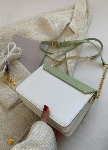 Женская классическая сумочка через плечо кросс-боди хаки оливковая зеленая No Brand (257007434)
