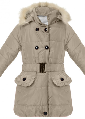 Бежевая верхній одяг куртка на дівчинку (4 кнопки)14640-711 Lemanta