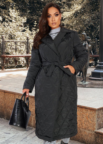 Чорний Жіночий верхній одяг Модне пальто із плащівки (49961) Lemanta