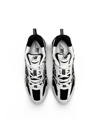 Черно-белые демисезонные кроссовки мужские, вьетнам New Balance 530 Premium Basis White Black