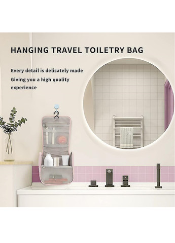 Складной дорожный органайзер сумка косметичка для хранения вещей косметики аксессуаров 20х19х8 см (476096-Prob) Розовый Unbranded (276310943)