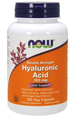 Hyaluronic Acid Double Strength 100 mg 120 Veg Caps Now Foods (256721660)
