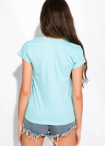 Голубая летняя футболка с принтом (голубой) Time of Style