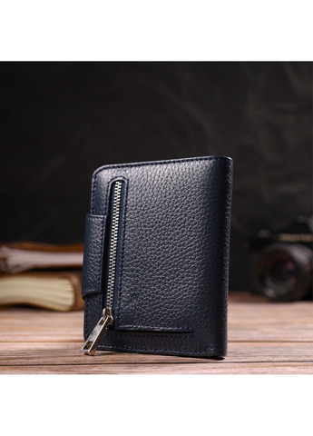 Зручне жіноче портмоне середнього розміру з натуральної шкіри 21809 Синє Canpellini (259874016)