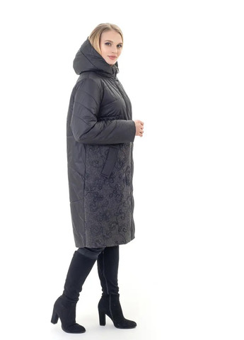 Темно-серая демисезонная женская куртка DIMODA Жіноча куртка від українського виробника