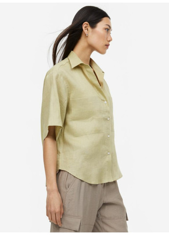 Оливковковая (хаки) повседневный рубашка H&M