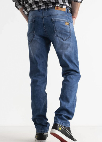 Синие демисезонные клеш джинсы мужские синего цвета Let's Shop