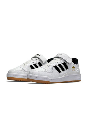 Белые демисезонные кроссовки женские, вьетнам adidas Originals Forum 84 Low New White Black Gum