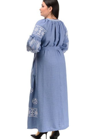 Изысканное платье-вышиванка Мрия (джинсовый) Golfstream (270950546)