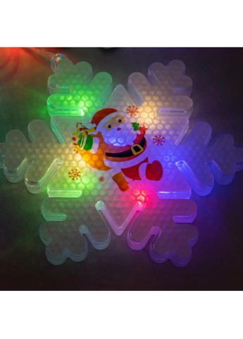 Светодиодная комнатная гирлянда бахрома объемные 3D снеговики и снежинки 88 LED светодиодов 3.2 м (475456-Prob) Мультицветная Unbranded (267807911)