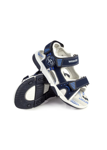 Синие повседневные сандалии детские для мальчиков бренда 5300014_(1) Weestep на липучке