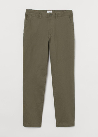 Оливковые брюки H&M
