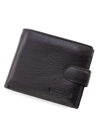 Мужское портмоне из кожи с зажимом для денег 11х9,5х2,5 M13 (21588) черный Marco Coverna (259737030)