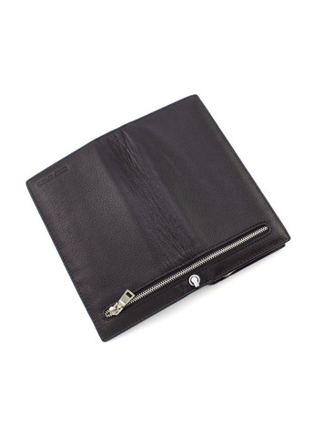 Кожаный мужской бумажник на молнии с блоком под много карточек 10х19,517 9006(18145) чёрный Marco Coverna (259737003)