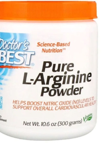 Pure L-Arginine Powder, 10.6 oz 300 g /50 servings/ DRB-00374 Doctor's Best (256725036)
