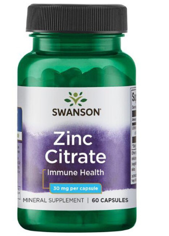 Zinc Citrate 30 mg 60 Caps Swanson (256721133)
