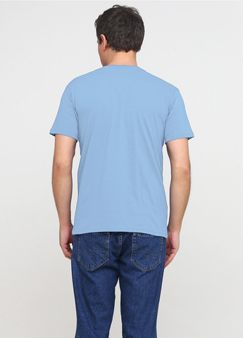 Голубая мужская футболка голубая с принтом Malta