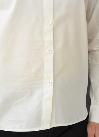 Сорочка жіноча з декором білого кольору Let's Shop (258425157)
