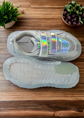 Срібні осінні дитячі кросівки для дівчинки 3941 Weestep