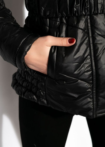 Черная зимняя куртка женская (черный) Time of Style