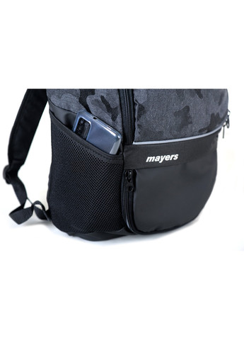 Камуфляжний місткий середній чоловічий рюкзак Mayers сірий з чорним непромокальним з безліччю кишень No Brand (258591318)