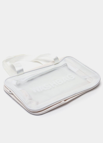 Женская косметичка органайзер WASHBAG MEDIUM с двумя ручками белая No Brand (266897486)