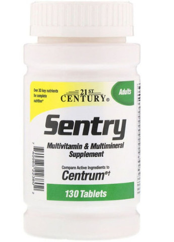 Sentry, Multivitamin & Multimineral Supplement 130 Tabs 21st Century (256719718)