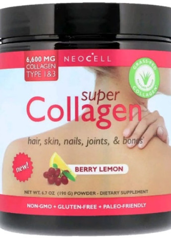 Super Collagen, 6.7 oz 190 g /25 servings/ Berry Lemon M12990 Neocell (256723258)