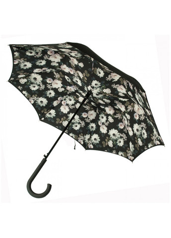 Жіноча парасолька-тростина напівавтомат Bloomsbury-2 L754 Mono Bouquet (Чорно-білий букет) Fulton (262087079)