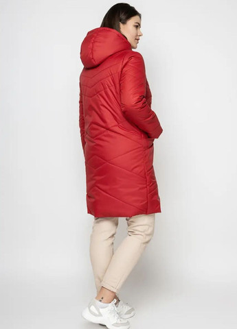 Красная демисезонная женская куртка большого размера демисезонная SK