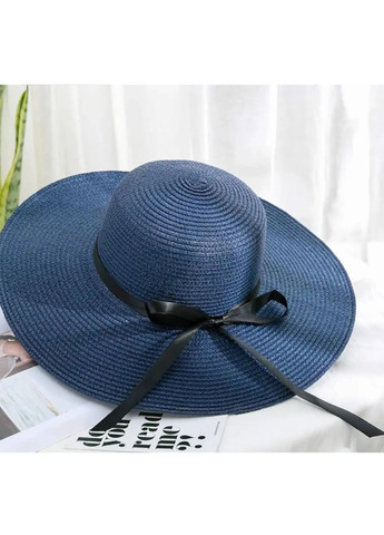 Доросла солом'яний капелюшок Синій No Brand (259771382)
