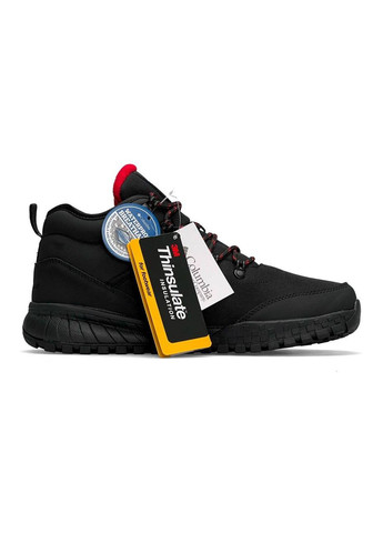 Чорні Зимовий чоловічі кросівки firebanks mid trinsulate black red termo -21'(репліка) чорні Columbia