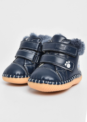 Темно-синие кэжуал зимние ботинки детские зима темно-синего цвета Let's Shop