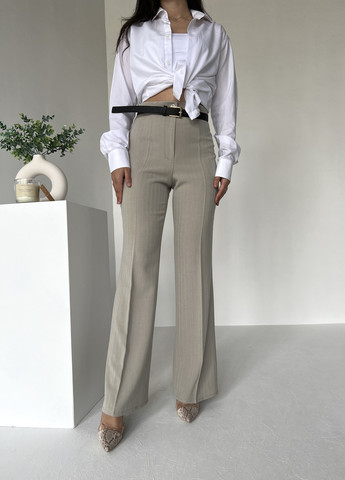 Жіночі прямі штани середньої посадки INNOE брюки (258578341)
