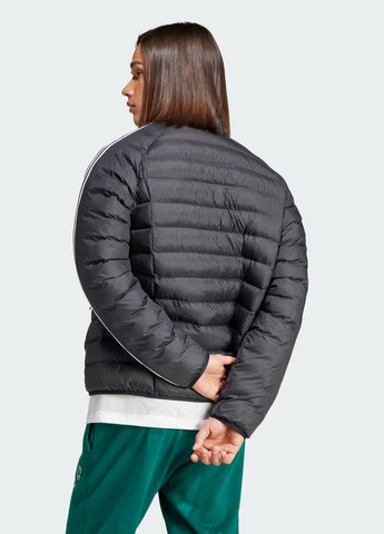 Черная демисезонная куртка padded stand-up collar puffer adidas