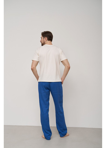 Синие домашние демисезонные прямые брюки Handy Wear