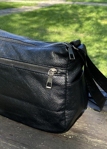 Жіноча сумка через плече 10186 крос-боді на декілька відділень чорна No Brand (262984618)