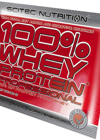 100% Whey Protein Professional 30 g /1 servings/ Strawberry Scitec Nutrition (256722467)