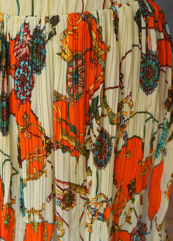 Разноцветная кэжуал с рисунком юбка Let's Shop плиссе