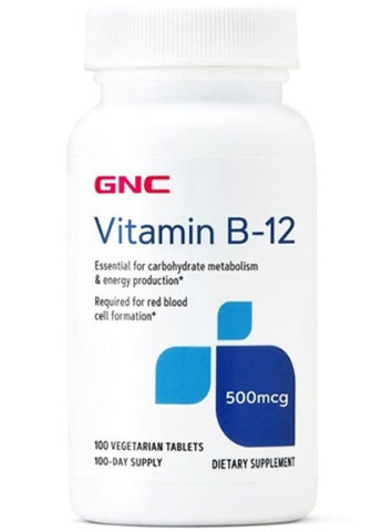 Vitamin B-12 500 mcg 100 Tabs GNC (256721424)