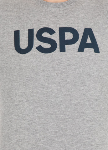 Свитшот мужской U.S. Polo Assn. - крой светло-серый - (258389854)